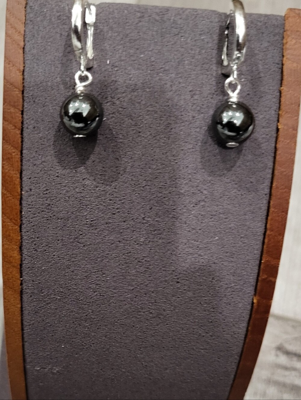 Classic Black Hematite Drop Earrings